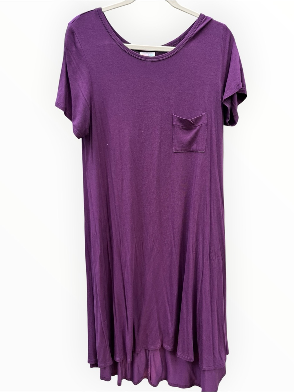 Lularoe purple short sleeve dress with pocket Size S